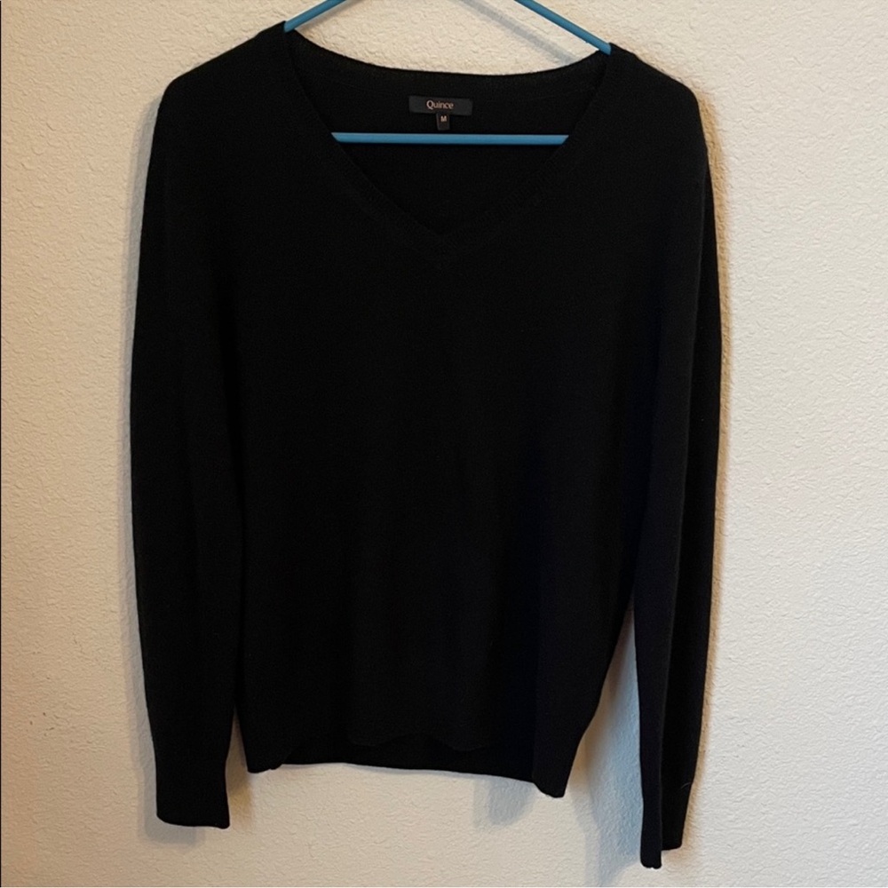 NWOT Quince Cashmere V-neck Sweater